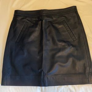 J Crew Leather Mini Skirt
